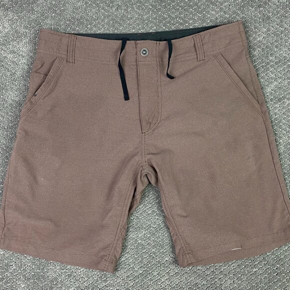Kuhl Shorts Men's 35 Brown Amphibia Hybrid Swim Hiking Outdoors - Picture 1 of 16